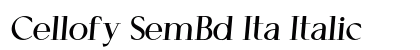 Cellofy SemBd Ita Italic preview Cellofy SemBd Ita Italic preview