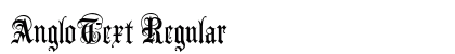 AngloText Regular Font Preview