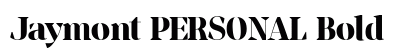Jaymont PERSONAL Bold Font Preview