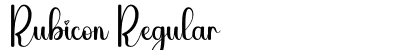 Rubicon Regular Font Preview