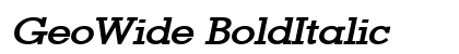 GeoWide BoldItalic preview
