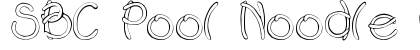 SBC Pool Noodle Outline Regular Font Preview