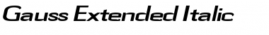 Gauss-Extended Italic Font