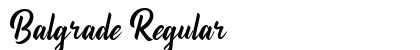 Balgrade Regular Font Preview
