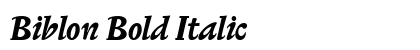 Biblon Bold Italic preview