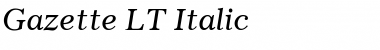 Gazette LT Roman Font