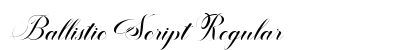 Ballistic Script Regular Font Preview