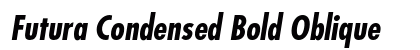 Futura Condensed Bold Oblique preview