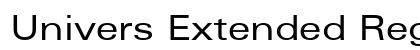Univers Extended Regular Font Preview
