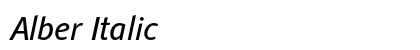 Alber Italic preview