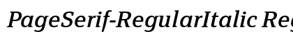 PageSerif-RegularItalic Regular Font Preview PageSerif-RegularItalic Regular Font Preview