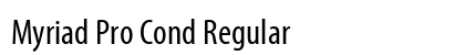 Myriad Pro Cond Regular font free download