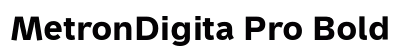 MetronDigita Pro Bold Font Preview