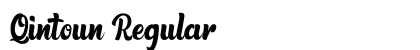 Qintoun Regular Font Preview