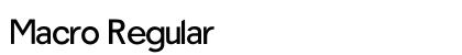 Macro Regular Font Preview