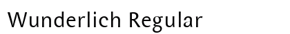 Wunderlich Regular Font Preview