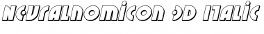 Neuralnomicon 3D Italic Italic Font