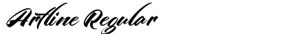 Artline Regular Font Preview