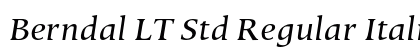 Berndal LT Std Regular Italic preview