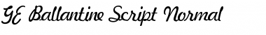 GE Ballantine Script Normal Font
