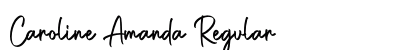 Caroline Amanda Regular Font Preview
