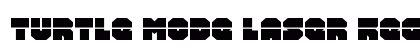 Turtle Mode Laser Regular Font Preview