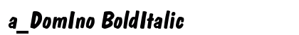 a_DomIno BoldItalic font free download