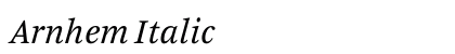 Arnhem Italic font free download