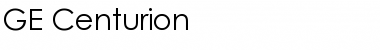 GE Centurion Regular Font