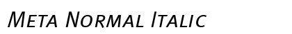 Meta Normal Italic preview