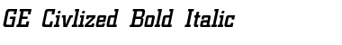 GE Civlized Bold Italic Font