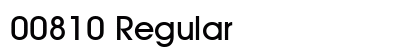 00810 Regular font free download