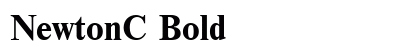 NewtonC Bold Font Preview