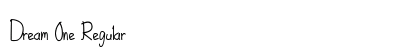 Dream One Regular Font Preview