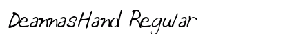 DeannasHand Regular Font Preview