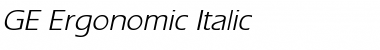 GE Ergonomic Italic Font