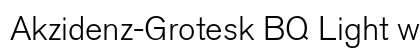 Akzidenz-Grotesk BQ Light with OldStyle Figures Preview