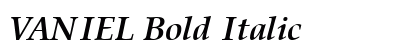 VANIEL Bold Italic preview