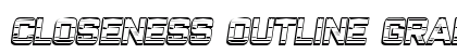 Closeness Outline Gradient Italic Font Preview