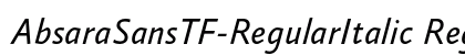 AbsaraSansTF-RegularItalic Regular preview