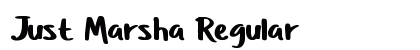 Just Marsha Regular Font Preview