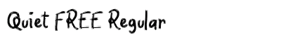 Quiet FREE Regular Font Preview