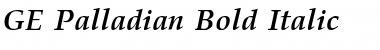 GE Palladian Bold Italic Font
