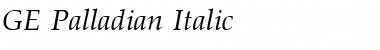 GE Palladian Font
