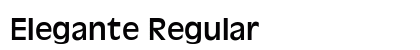 Elegante Regular Font Preview