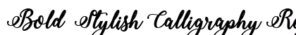 Bold  Stylish Calligraphy Regular Font Preview