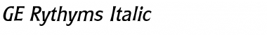 GE Rythyms Italic Font