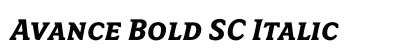 Avance Bold SC Italic Preview