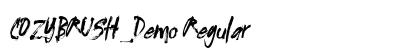 COZYBRUSH_Demo Regular Font Preview