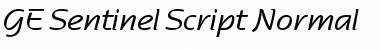 GE Sentinel Script Normal Font